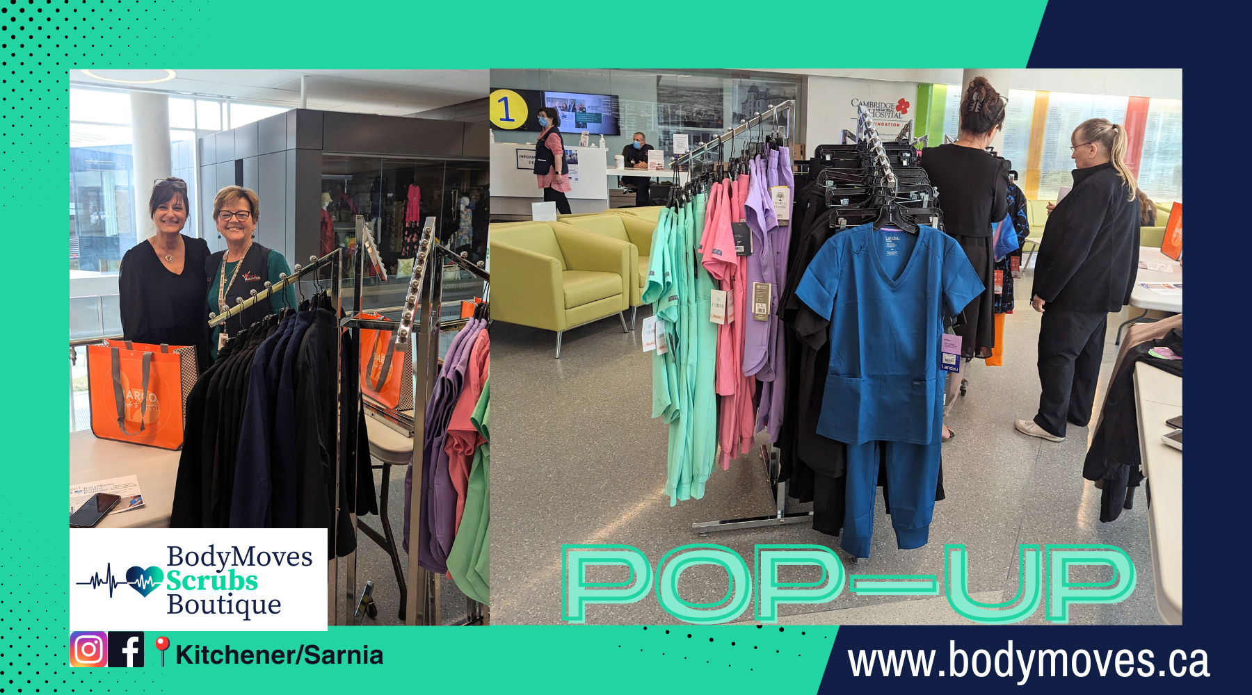 BodyMoves Scrubs Boutique's New STORE and Pop-Up Store at Cambridge Memorial Hospital